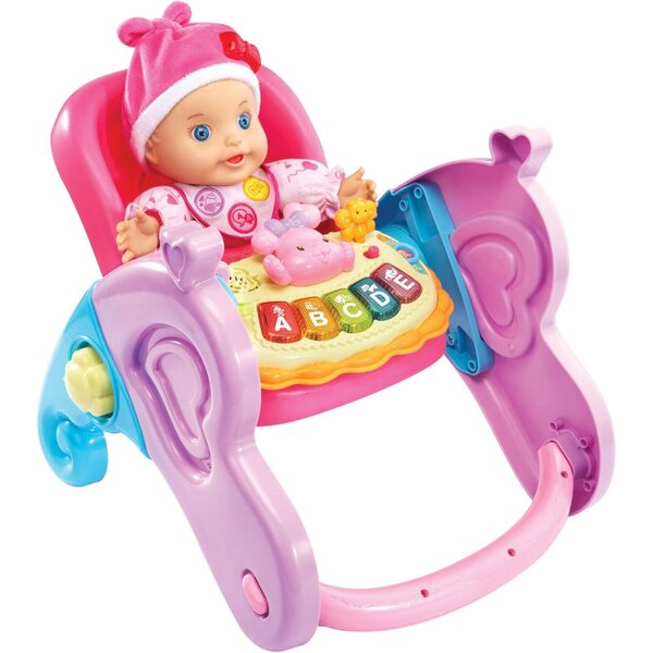 VTech Little Love Egg 4 in 1: Ei, Schaukelstuhl, Stuhl und Wiege für 36-cm-Puppen