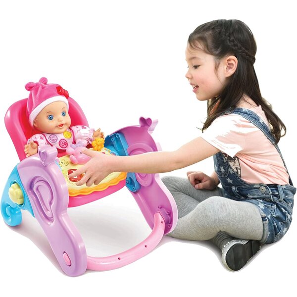 VTech Little Love Egg 4 in 1: Ei, Schaukelstuhl, Stuhl und Wiege für 36-cm-Puppen