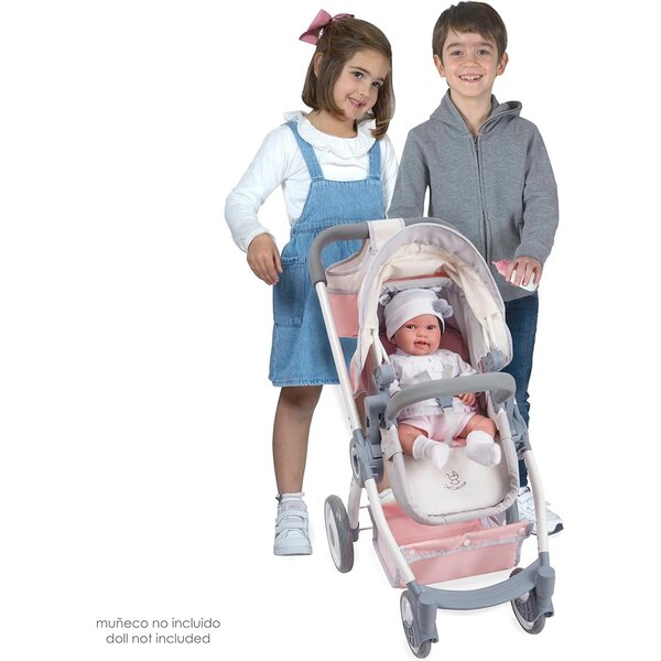 DeCuevas Funny 3x1 Puppenwagen mit Tragetasche und Tasche inklusive