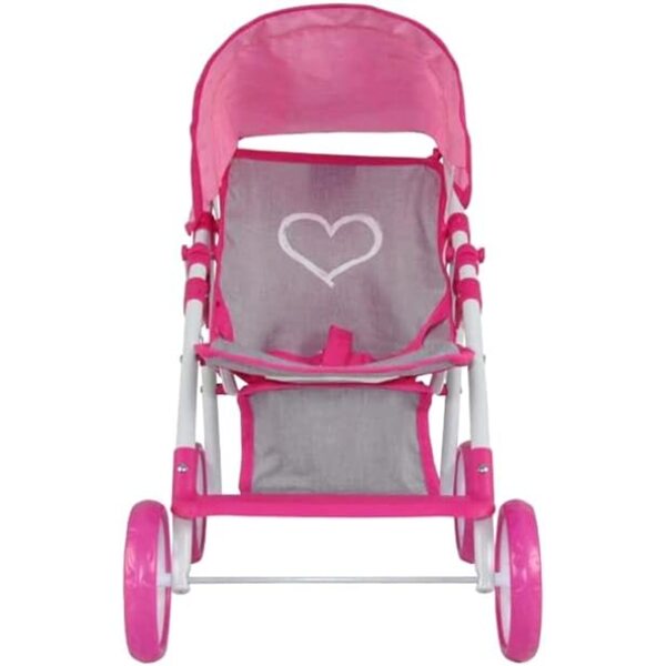 Milly Mally Natalie Prestige Puppenwagen rosa – faltbar und leicht