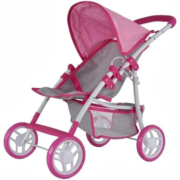 Milly Mally Natalie Prestige Puppenwagen rosa – faltbar und leicht