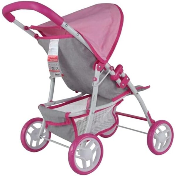 Milly Mally Natalie Prestige Puppenwagen rosa – faltbar und leicht