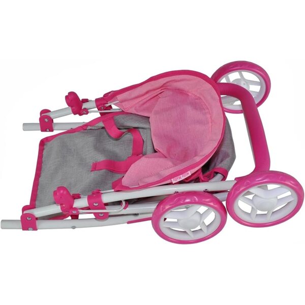Milly Mally Natalie Prestige Puppenwagen rosa – faltbar und leicht