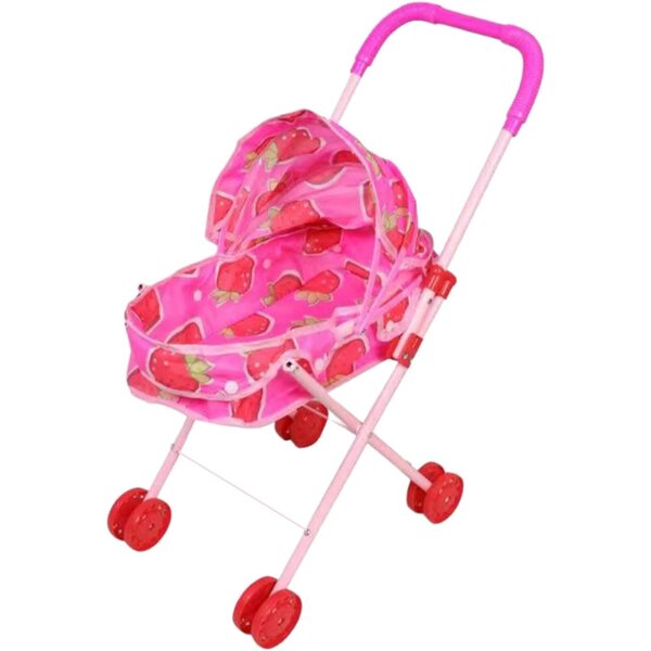 Passeggino Giocattolo per Bambole in Metallo con Tenda Pieghevole – Gioco di Ruolo Bambini