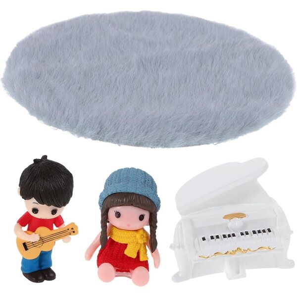 Miniatur-Klavier- und Gitarristenfiguren-Set aus Kunstharz für das Puppenhaus