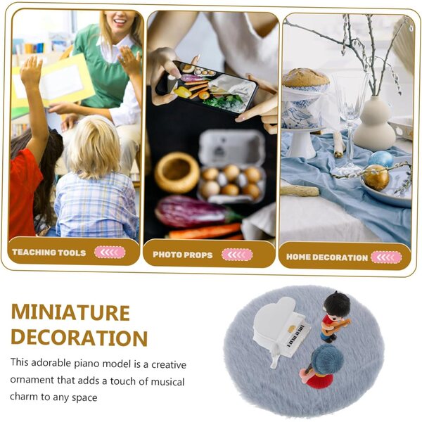 Miniatur-Klavier- und Gitarristenfiguren-Set aus Kunstharz für das Puppenhaus