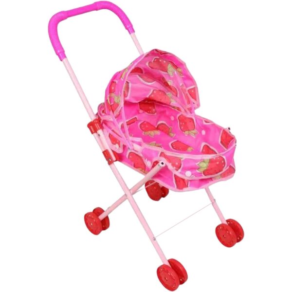Passeggino Giocattolo Regolabile con Tenda Pieghevole per Bambine - Indoor e Outdoor
