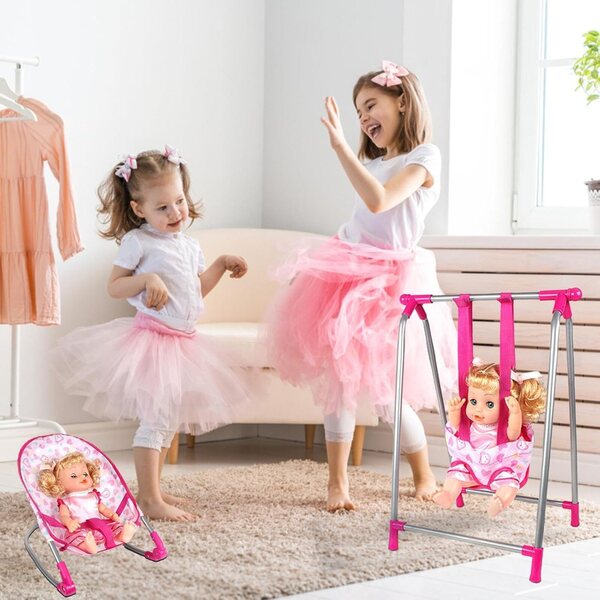 Rosa Puppenwagen-Set – Kreativ- und Rollenspiel für Kinder