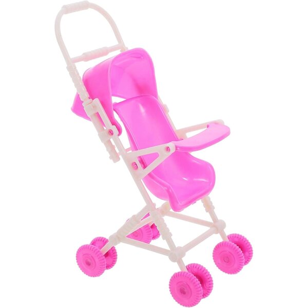 ERINGOGO Kleiner, leichter und robuster Puppenwagen, kompaktes Design, Rosa