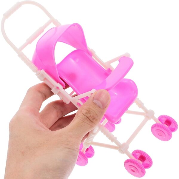 ERINGOGO Kleiner, leichter und robuster Puppenwagen, kompaktes Design, Rosa