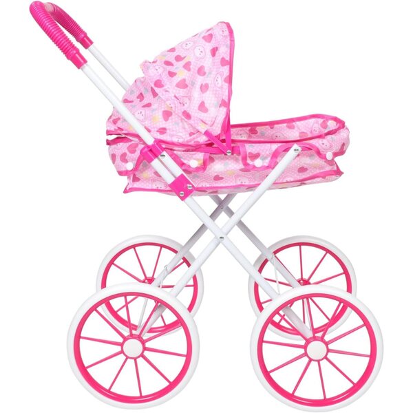 ifundom Spielzeug-Kinderwagen für Puppen mit großen Rädern und Zubehör, 60 x 47 cm