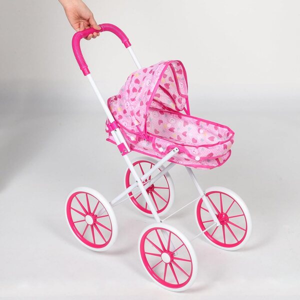 ifundom Spielzeug-Kinderwagen für Puppen mit großen Rädern und Zubehör, 60 x 47 cm