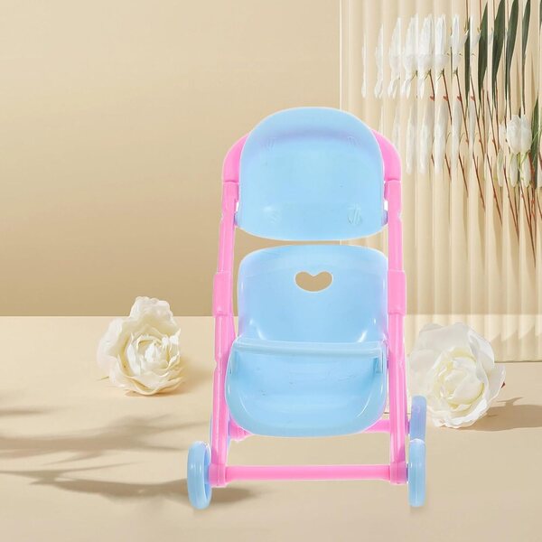 ORFOFE Spielzeug-Kinderwagen für Puppen, 2-teilig, faltbar, lehrreich und sicher