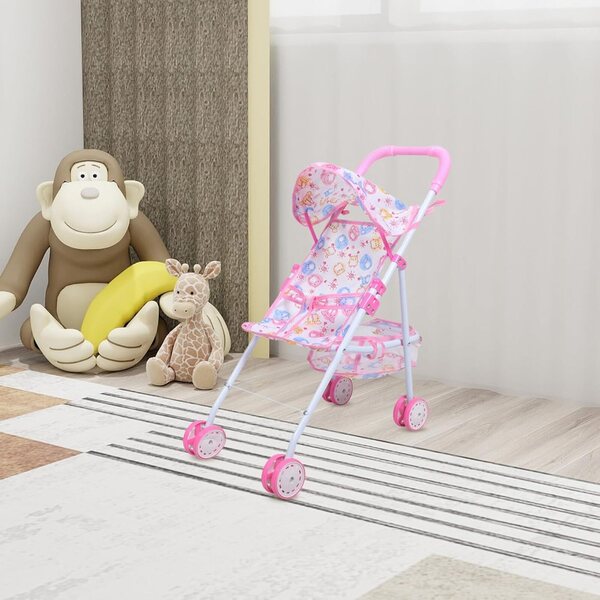 BESPORTBLE Spielzeug-Kinderwagen für Puppen mit Korb, Rollenspiel und motorischer Entwicklung