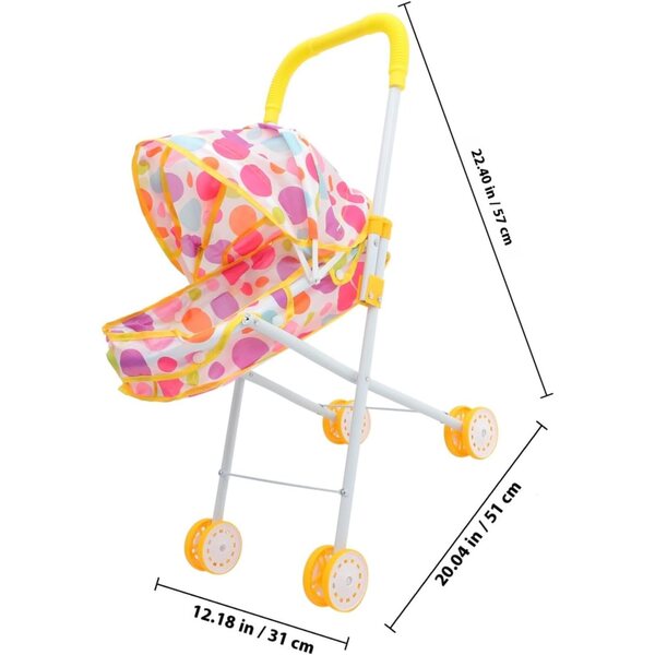 ERINGOGO Spielzeug-Kinderwagen für Puppen, der leicht, widerstandsfähig und einfach zu transportieren ist