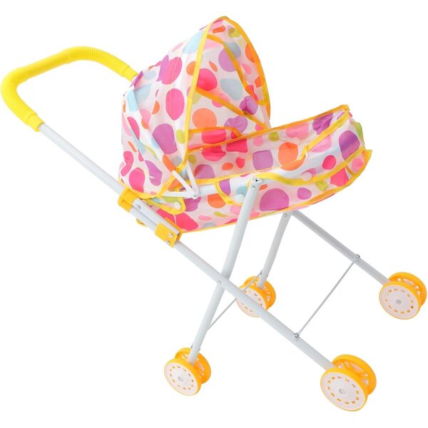 Mehrfarbiger Spielzeug-Kinderwagen für Puppen, leicht und robust für Kinder von 1–3 Jahren