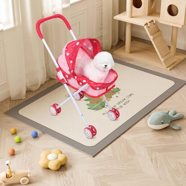 Mehrfarbiger ifundom Puppenspielzeug-Kinderwagen 64x52x24 cm für Rollenspiele