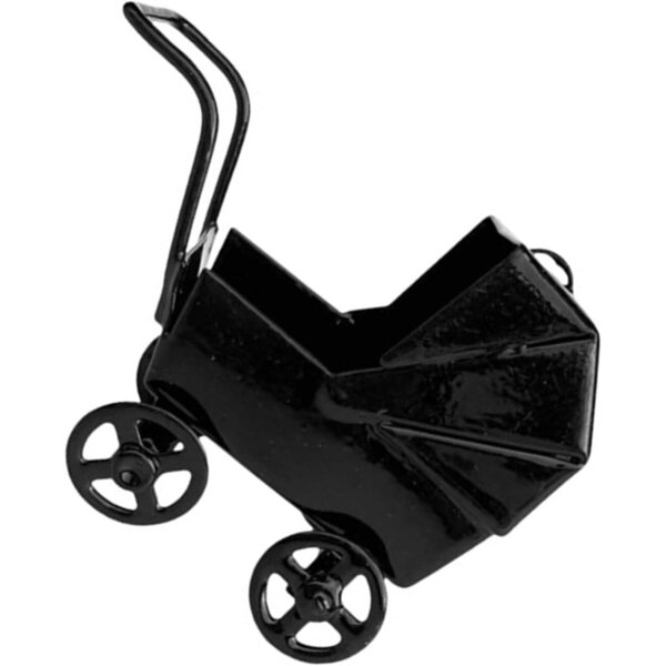 VICASKY Miniatur-Spielzeug-Kinderwagen aus Metall für Puppen, Dekoration und Rollenspiele