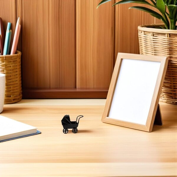 VICASKY Miniatur-Spielzeug-Kinderwagen aus Metall für Puppen, Dekoration und Rollenspiele