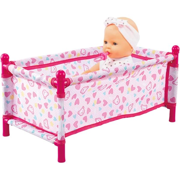 Culla per bambole per bambini robusta e sicura in ABS e tessuto | passeggino giocattolo