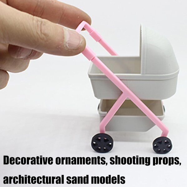 1:12 Puppenhaus-Miniatur-Kinderwagen – realistisches und sicheres Modell