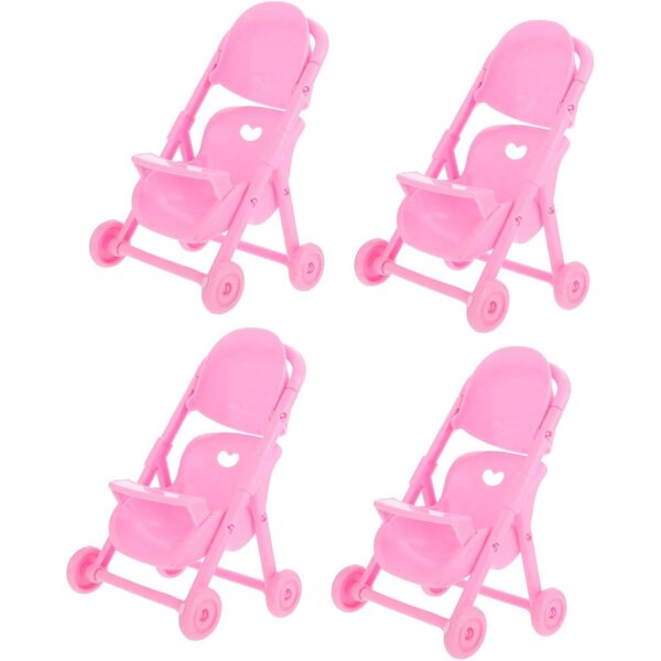 4 ABS-Kinderwagenspielzeuge für Kinder – Rosa, dekoratives und lehrreiches Set