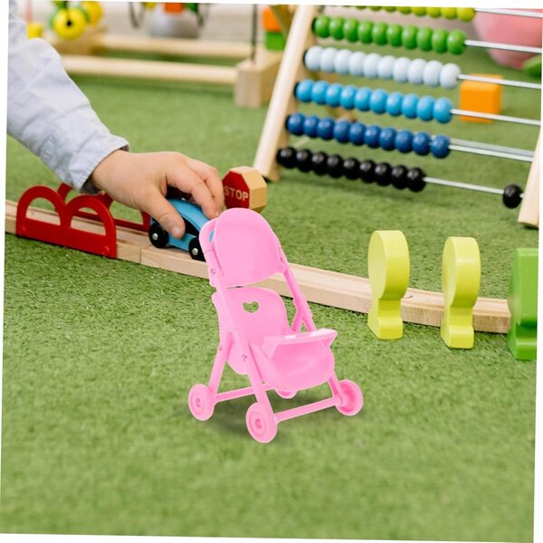 4 ABS-Kinderwagenspielzeuge für Kinder – Rosa, dekoratives und lehrreiches Set