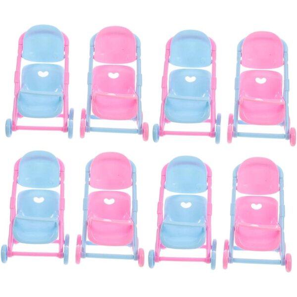 Didiseaon 8 bunte Mini-Puppenwagen aus realistischem Kunststoff für Rollenspiele