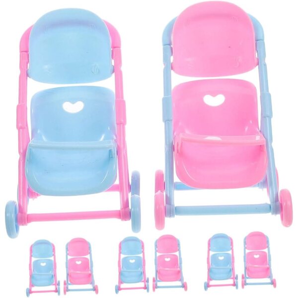BESPORTBLE 8 Miniatur-Kinderwagen für farbenfrohe und realistische Plastikpuppen