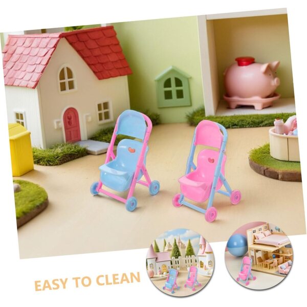 BESPORTBLE 8 Miniatur-Kinderwagen für farbenfrohe und realistische Plastikpuppen