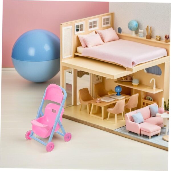 BESPORTBLE 8 Miniatur-Kinderwagen für farbenfrohe und realistische Plastikpuppen