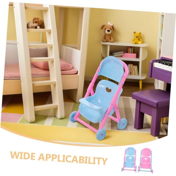 BESPORTBLE 8 Miniatur-Kinderwagen für farbenfrohe und realistische Plastikpuppen
