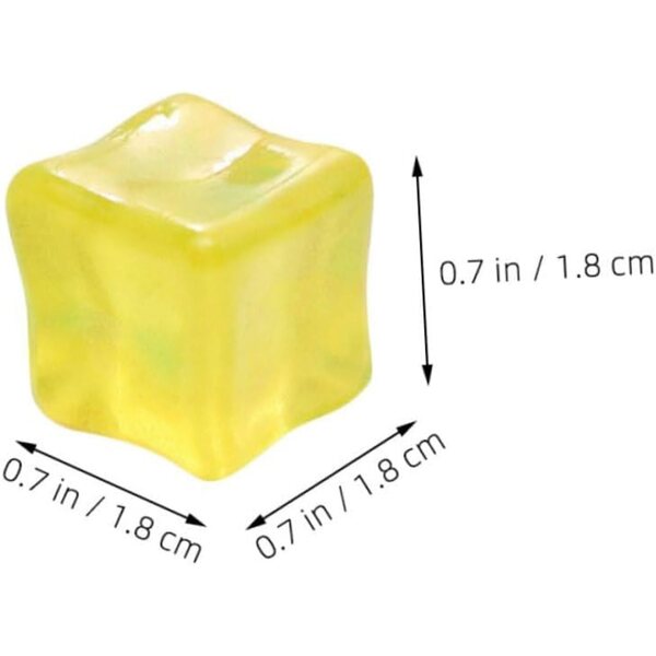 BESPORTBLE 40 pezzi Cubetti di Ghiaccio Finti Riutilizzabili in Resina Trasparente