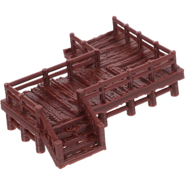 GARVALON Mini Ponte Cinese in Resina per Giardino delle Fate e Bonsai, Decorazione Miniatura Resistente