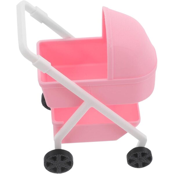 Didiseaon Miniatur-Puppenwagen, realistisches rosa Kunststoffspielzeug