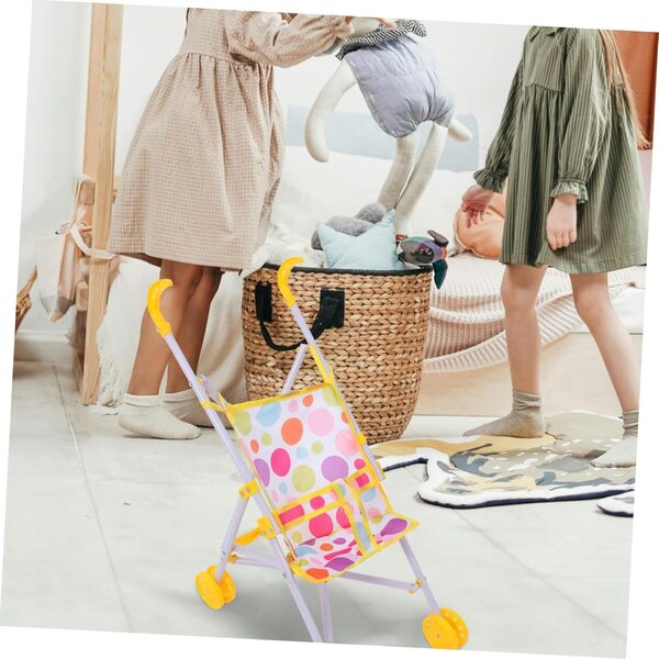 ORFOFE Spielzeug-Kinderwagen für Mädchen aus realistischem Kunststoff, 49 x 35 x 23 cm
