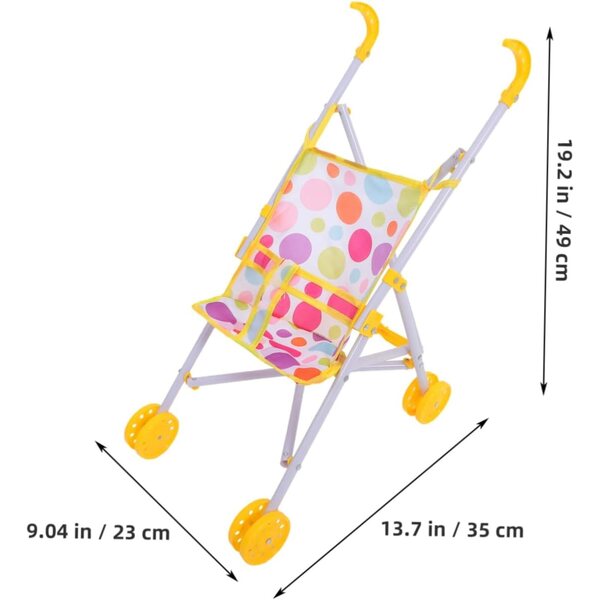 Kinderkinderwagen aus Polyester und ABS für Rollenspiele, leicht zu transportieren