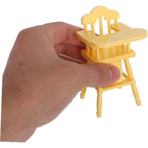 LOLIPPYY Mini-Kinderwagen- und Hochstuhl-Set für Puppenhäuser, realistisches Zubehör