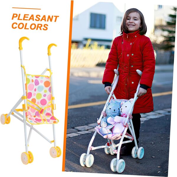 Beaupretty Passeggino per Bambole Leggero e Sicuro per Gioco di Ruolo Bambini