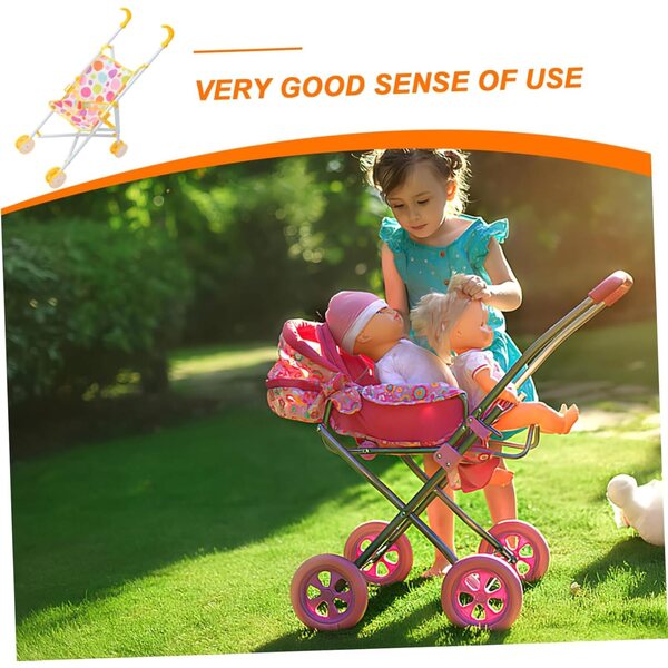 Beaupretty Passeggino per Bambole Leggero e Sicuro per Gioco di Ruolo Bambini