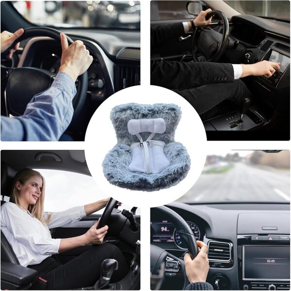 Puppenautositz mit Clip und Plüschkissen, sicher und bequem