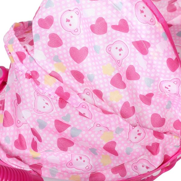 UPKOCH Zusammenklappbarer Kinderwagen mit drehbaren Rädern und Sonnenschirm, inklusive Zubehör
