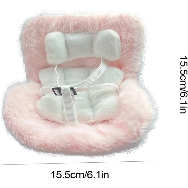Plüschpuppen-Autositz mit Lüftungsclip, dekorativ und praktisch