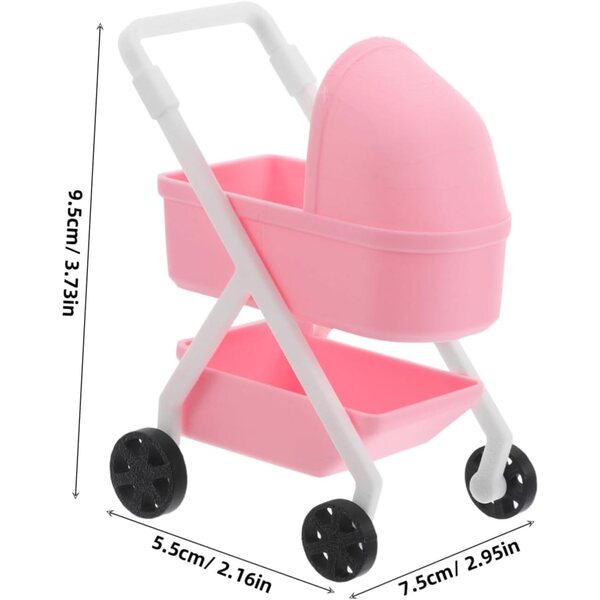 ERINGOGO Mini Culla in Plastica Realistica per Casa delle Bambole 9,5x7,5x5,5 cm