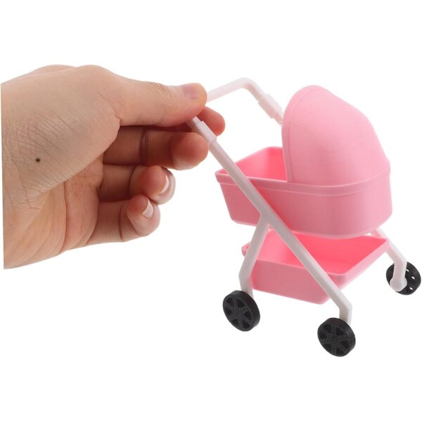 ERINGOGO Mini Culla in Plastica Realistica per Casa delle Bambole 9,5x7,5x5,5 cm