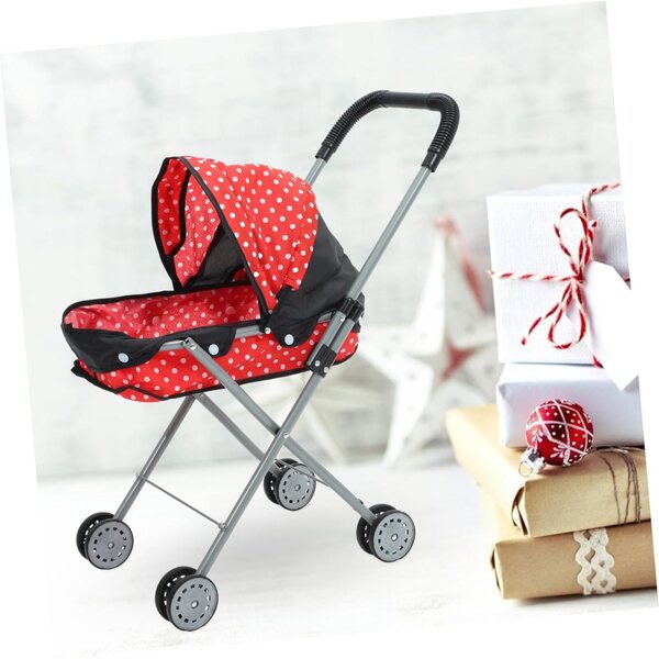 Beaupretty Spielzeug-Kinderwagen für Neugeborene, leicht und faltbar, vielseitig einsetzbar für Mädchen