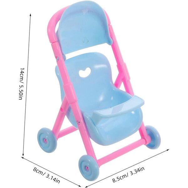 Beaupretty 2 Miniatur-Vintage-Klappkinderwagen für Kinder und interaktives Spiel