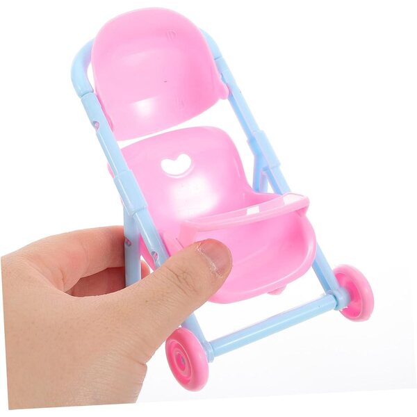 Beaupretty 2 Miniatur-Vintage-Klappkinderwagen für Kinder und interaktives Spiel