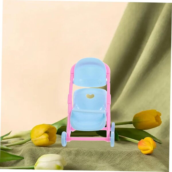 Beaupretty 2 Miniatur-Vintage-Klappkinderwagen für Kinder und interaktives Spiel