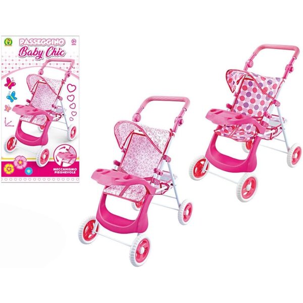 Baby Chic Puppenwagen mit Verdeck und Objekthalter, ab 3 Jahren